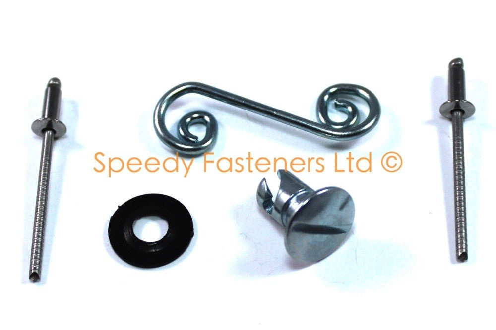 1x Dzus D4 AJ6 Panel Quick Release Fastener Quarter Turn Slotted + Wire