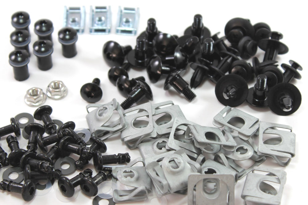 Yamaha R1 2009-2014 Fairing Bolt Kit Black Aluminium with Dzus Fasteners Option