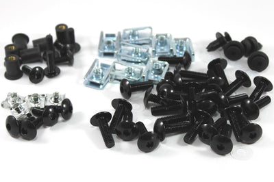 Ducati Panigale 1299 959 Black Aluminium Fairing Bolts Clips Screen Wellnut Kit 2015-2017