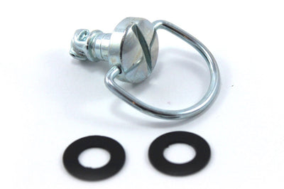 Large Dzus Fasteners D-Ring Bail Handle Silver Zinc Panex Studs 9mm (No Receptacle)