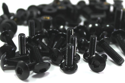 Kawasaki 636 Ninja ZX-6R ZX6RR 2003 2004 Black Aluminium Fairing & Screen Bolt Screw Well Nut Kit