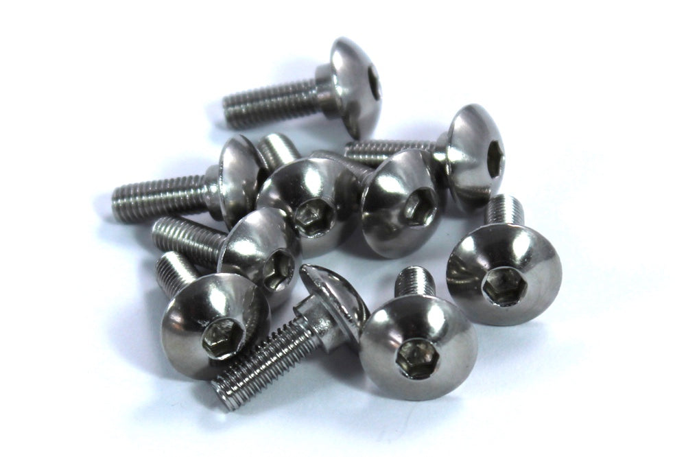 Stainless Steel Fairing Bolts m5 x 16mm (13.5mm diameter head) 3mm Shoulder Allen Key Button Head