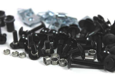 Honda CBR 600 F2 Black Aluminium Fairing Bolts Clips + Dzus Studs CBR600F2