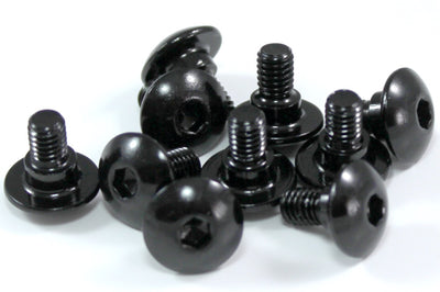 Black Aluminium Fairing Bolt m6 x 12mm (15mm diameter head) 4mm Shoulder Allen Key Button Head