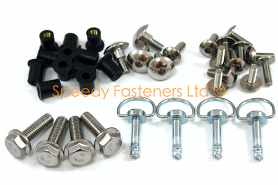 Honda Africa Twin XRV650 1988-1989 & XRV750 1990-1992 Stainless Fairing Bodywork Bolts Dzus Fasteners