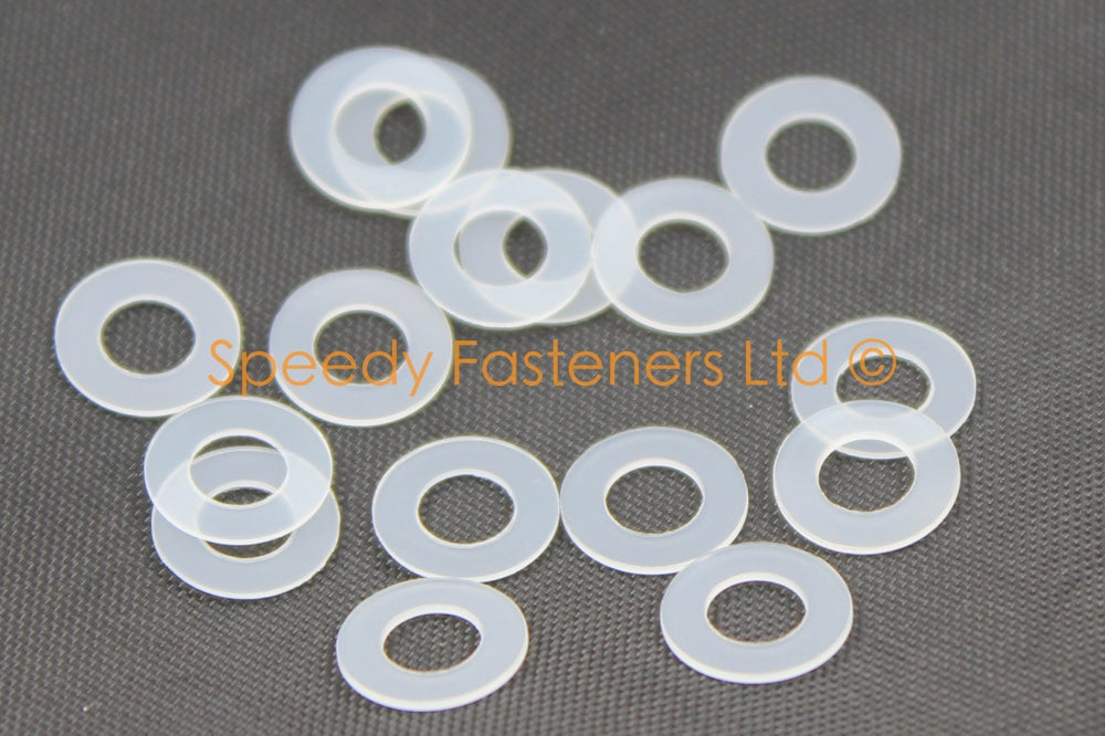 Clear Nylon Washers m4 x 9mm x 0.5mm