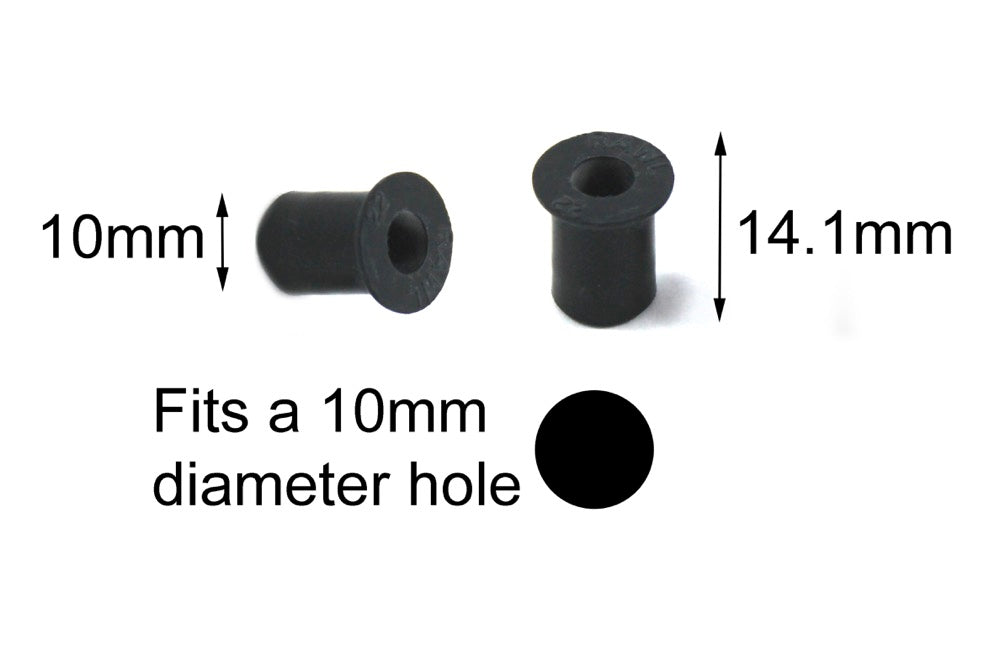 Motorcycle Wind Screen Shield Black Aluminium Bolts & Rubber Well Nuts x10