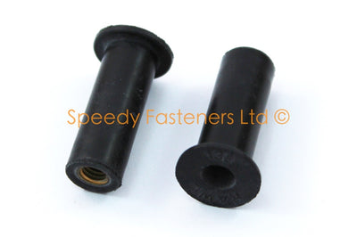 Rubber Well Nuts m5 x 25mm Long (10mm diameter nut body)