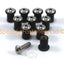 10x Motorcycle / Ducati Screen Bolts - Stainless Steel + Rubber Well Nuts m4 4mm