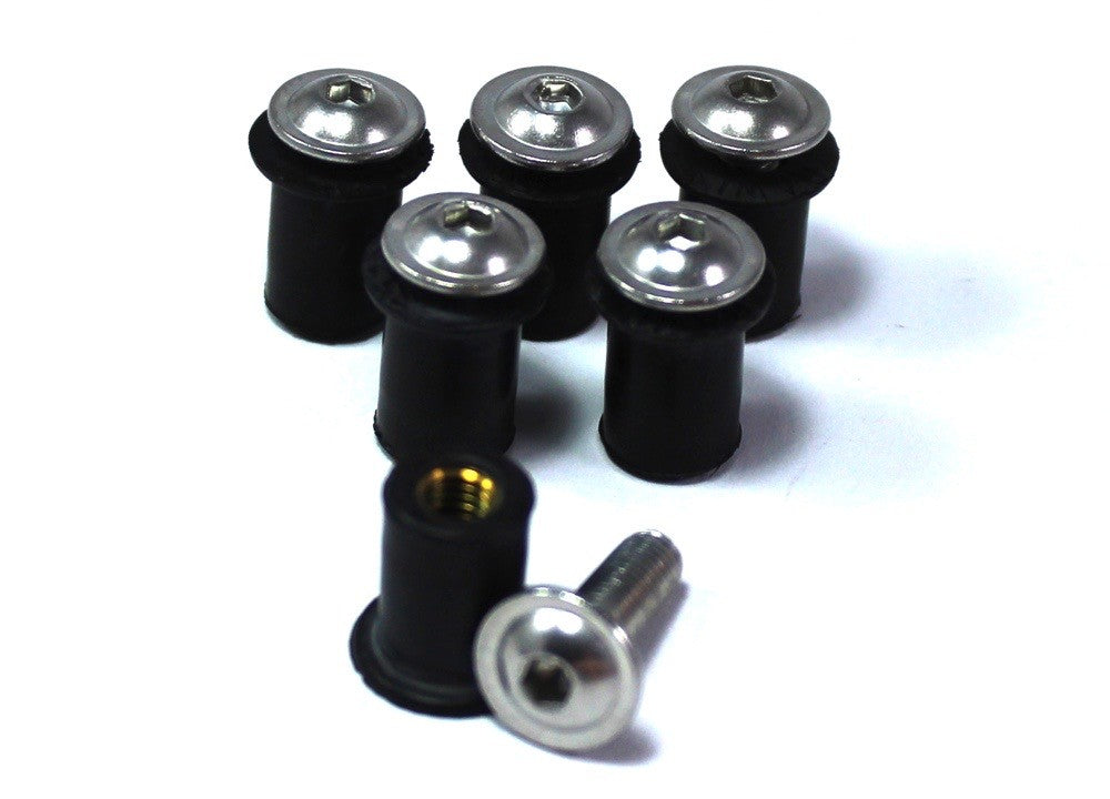 for Honda VFR750 RC30 1987-1990 Stainless Fairing & Screen Bolt Screw Dzus Kit