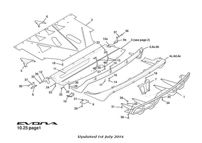 Lotus Evora Stainless Steel Rear Undertray & Diffuser Tray Bolt & Clip Kit