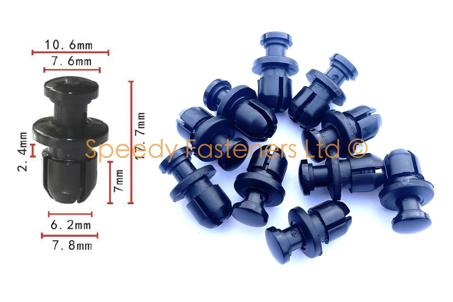 10x Honda 8mm Bodywork Fairing Clips Plastic Clip Screw Rivets 90657-SB0-003