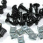Yamaha FZR600R Black Alumi Fairing & Screen Bolt Clips Screws 1994 1995 FZR 600R