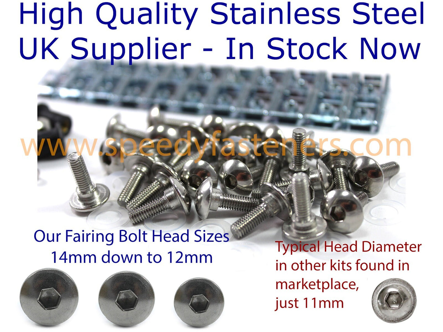 Honda NSR125 JC22 1994-2001 Stainless Fairing Bolt & Screen Bolts Kit NSR 125