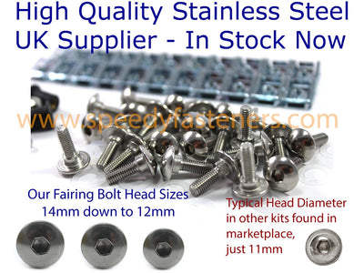 Honda NSR125 JC22 1994-2001 Stainless Fairing Bolt & Screen Bolts Kit NSR 125
