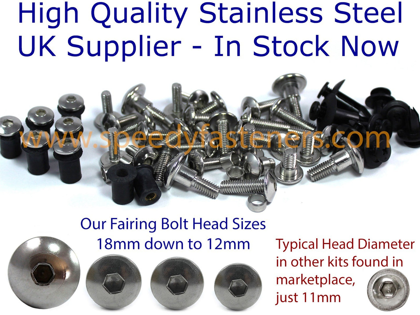 for Suzuki GSX-R125 2017+ Fairing & Screen Stainless Steel Bolt Screw Clip Kit