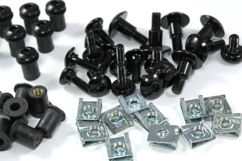 Yamaha Fairing & Screen Bolt Kit Auminium EXUP 1989-1990 Black FZR 1000 FZR1000