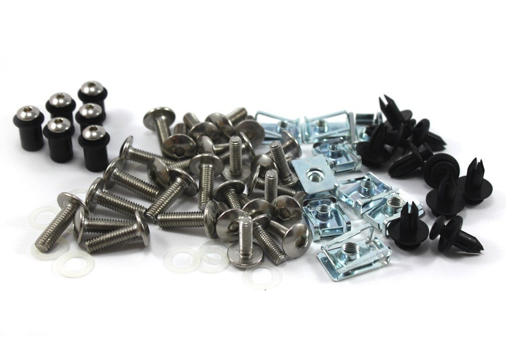 Aprilia RS4 50 2011+ Stainless Steel Fairing Cowl & Screen Bolt Screw Clip Kit