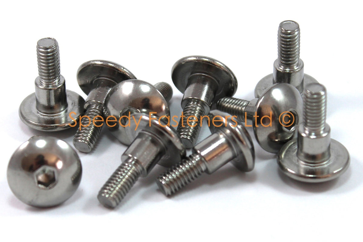 2x Stainless Fairing Bolts & Rubber Grommets fits Suzuki 09139-06126 09320-09016