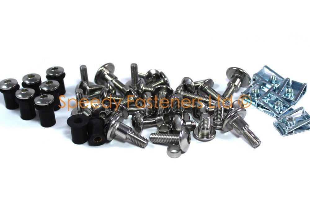for Suzuki GSX-R400 1988-1989 Stainless Fairing Screen Bolt Clip Kit GSXR 400