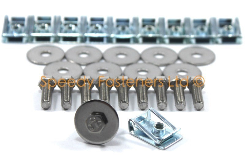 Lotus Evora Stainless Steel Rear Undertray & Diffuser Tray Bolt & Clip Kit
