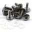 for Honda VFR750 RC30 1987-1990 Stainless Fairing & Screen Bolt Screw Dzus Kit