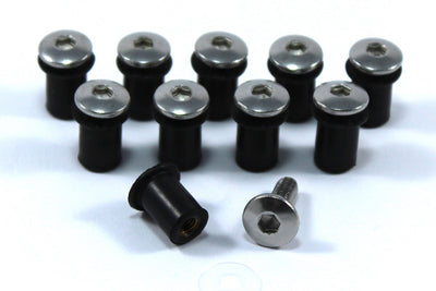 10x Honda 90111-KW3-003 Rubber Well Nuts Screen Fairing + Stainless Steel Bolts