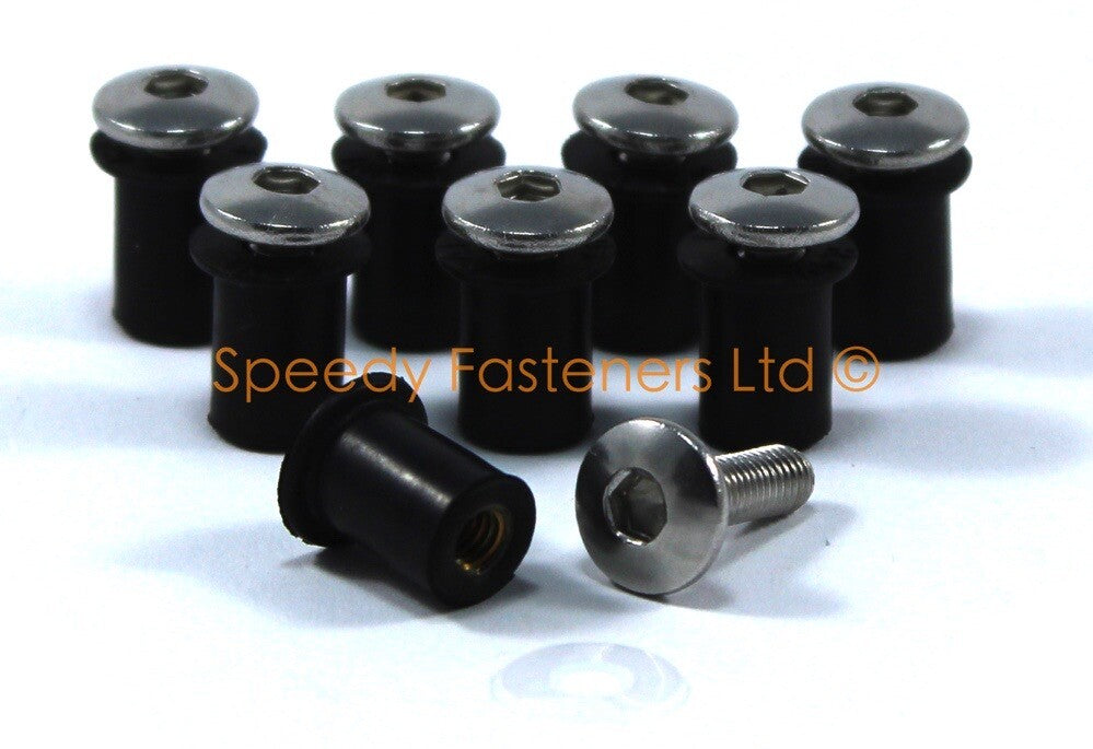 for Suzuki GSX-R400 1988-1989 Stainless Fairing Screen Bolt Clip Kit GSXR 400