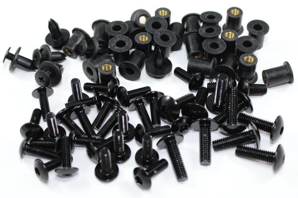 Ducati 888 1991-1997 Black Aluminium Fairing Bolt & Screen Bolts Kit Supersport