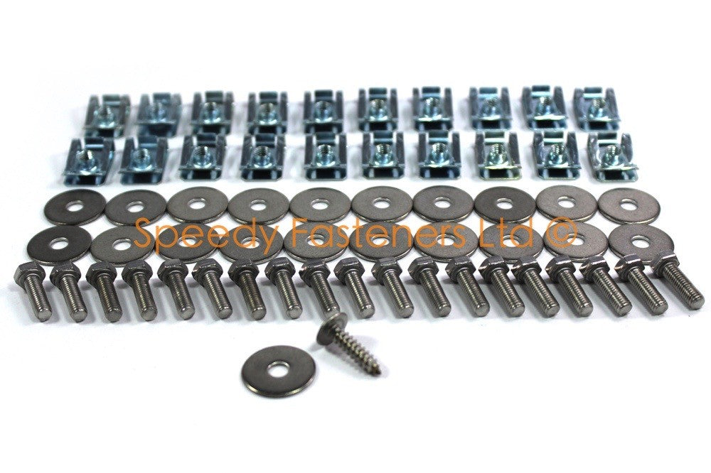 BMW 630i 650i 645i E63 E64 Engine & Gearbox Under Tray Shield 31x Clips & Bolts