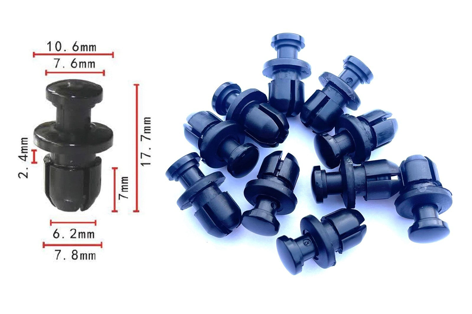 10x Honda 8mm Bodywork Fairing Clips Plastic Clip Screw Rivets 90657-SB0-003