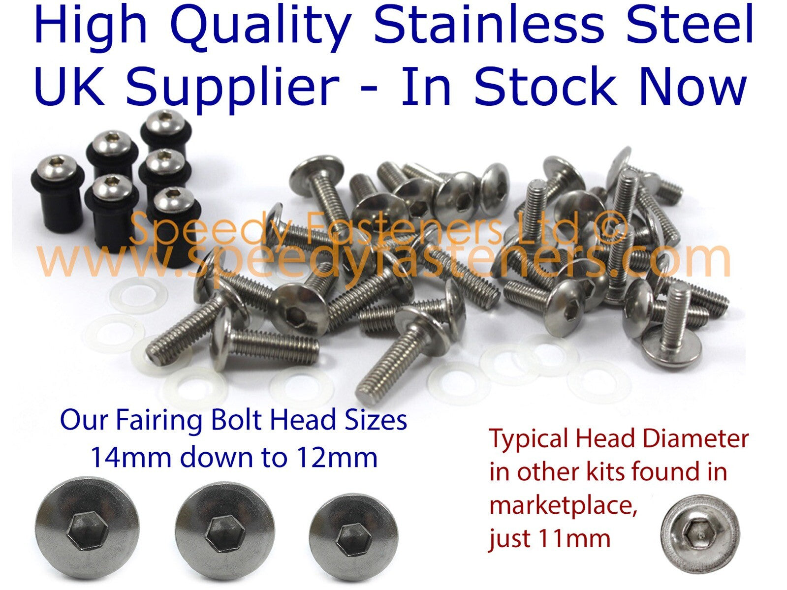 Suzuki RG250 Gamma 1985-1987 Stainless Fairing & Screen Bolt Kit RG 250