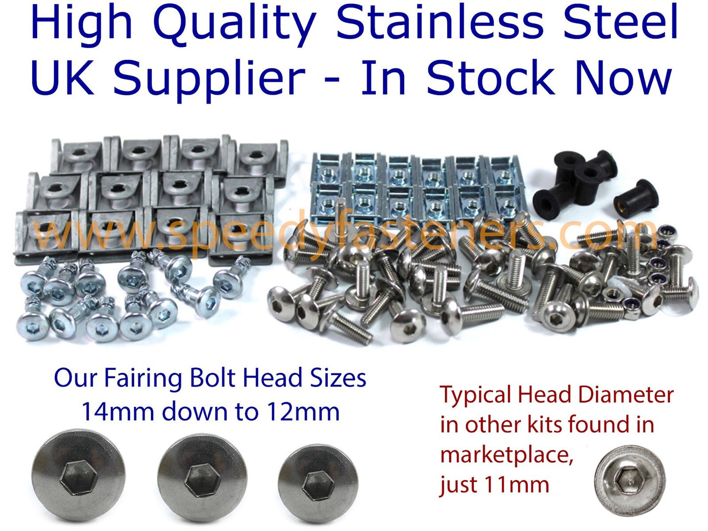 Aprilia RSV 1000 2000 2001 2002 2003 Stainless Fairing Fairings Bolt Kit & DZUS
