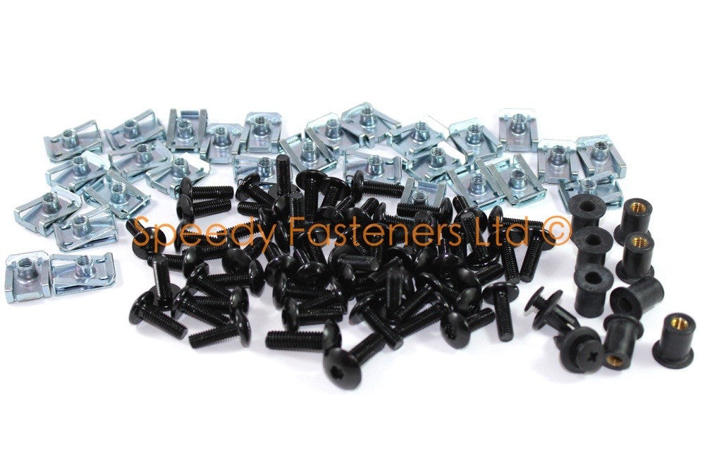BMW S1000RR Fairing & Screen Black Aluminium Bolts Clips Kit 2012-2014 Gen 2