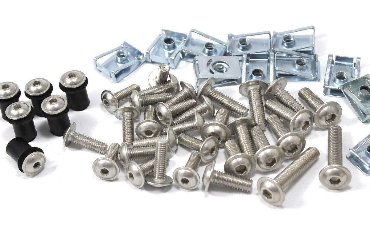 Kawasaki ZZR600 ZZ-R600 ZX-6E E1-E13 93-05 Stainless Fairing Bolt & Screen Bolts