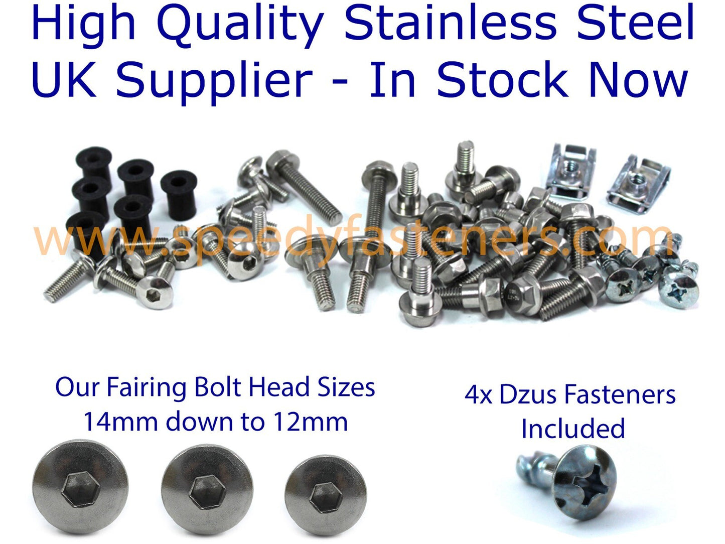 Honda RVF750R RC45 Fairing Bolts Screws + Dzus Fasteners Kit Stainless RVF 750