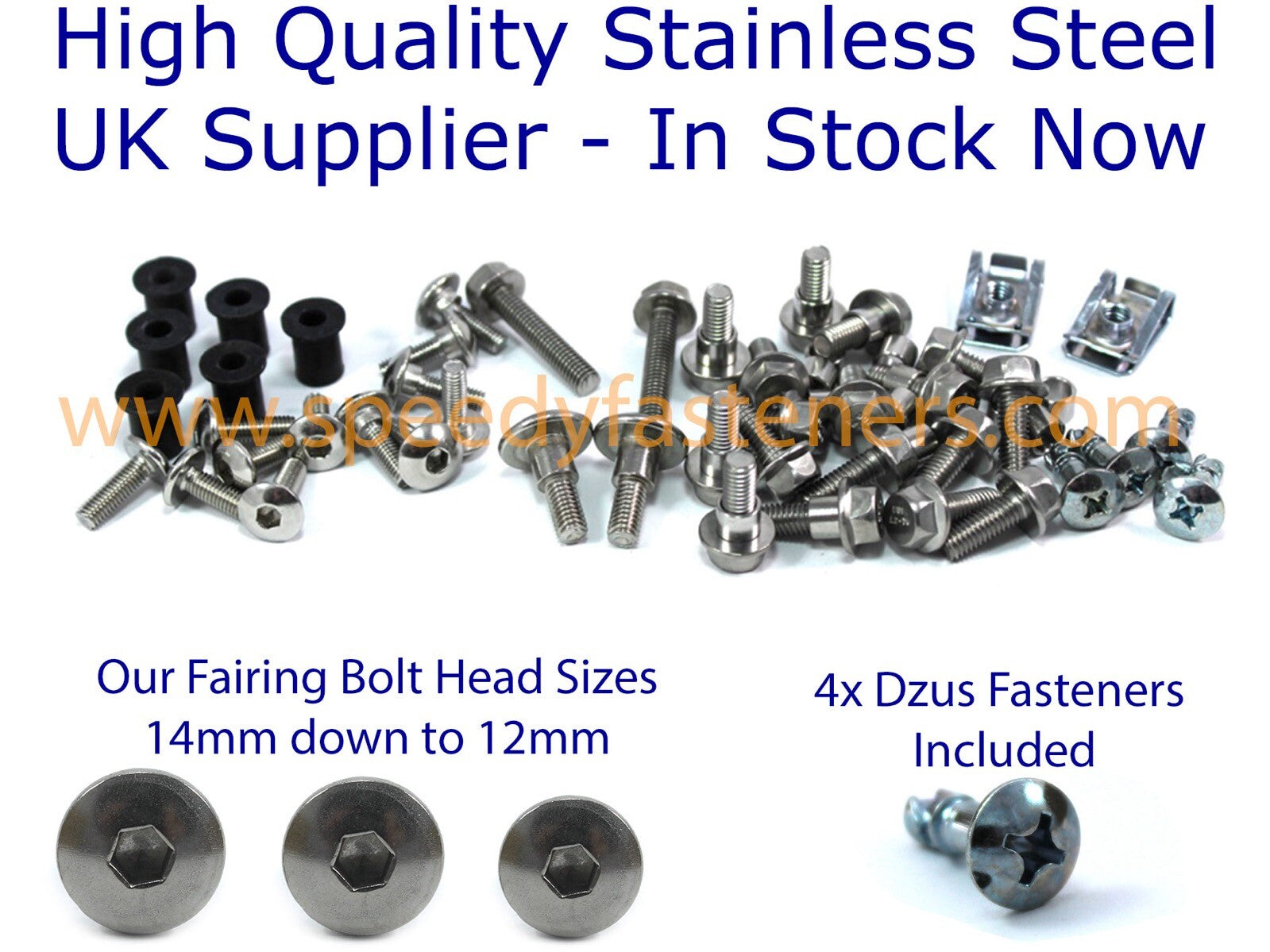 Honda RVF750R RC45 Fairing Bolts Screws + Dzus Fasteners Kit Stainless RVF 750