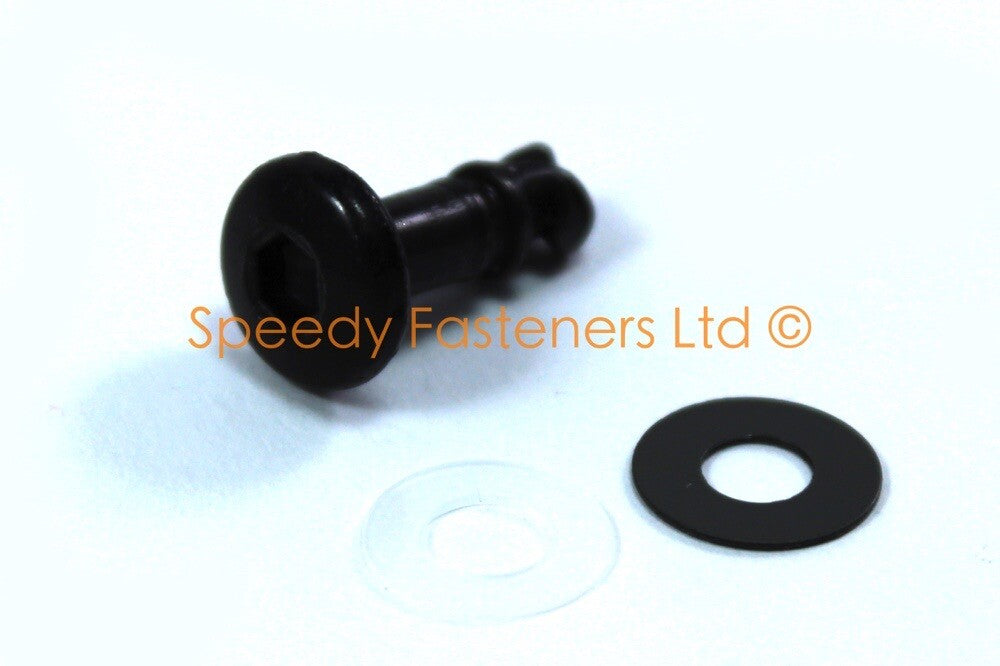 Black DZUS Fairing Studs - Honda Yamaha Ducati Aprilia RSV RSVR Mille AP8121663