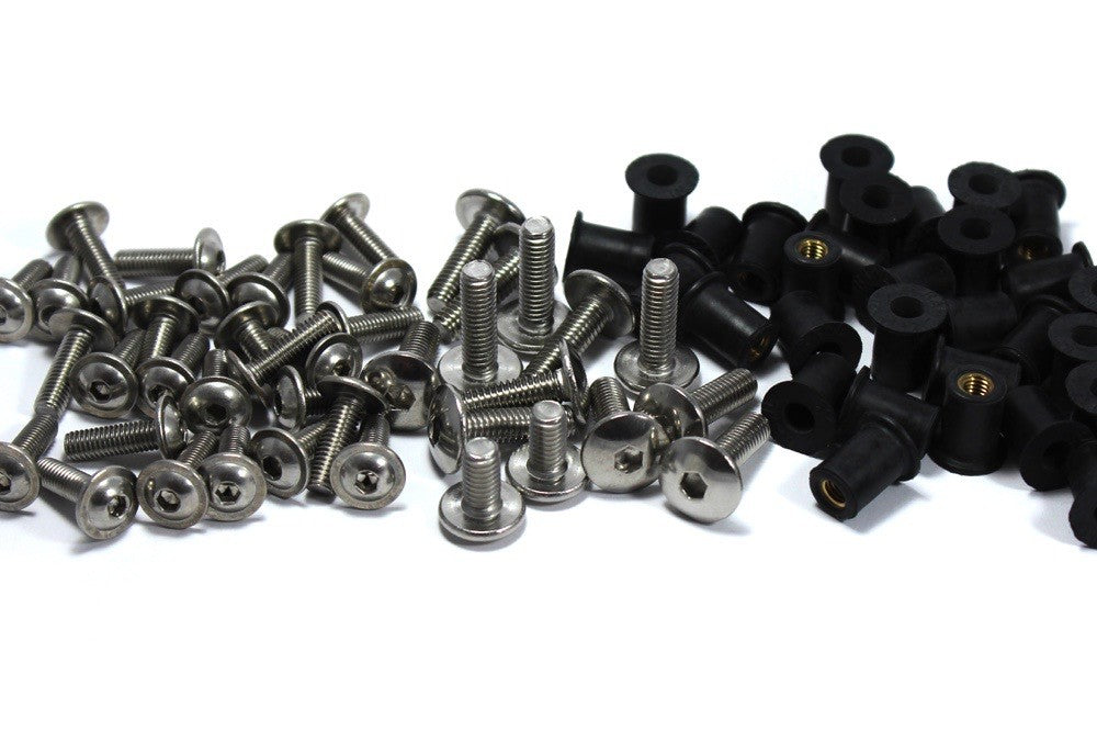 Kawasaki Ninja 250R EX250 2008 - 2012 Stainless Fairing Bolt & Screen Bolts Kit