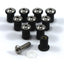 10x Motorcycle / Ducati Screen Bolts - Stainless Steel + Rubber Well Nuts m4 4mm