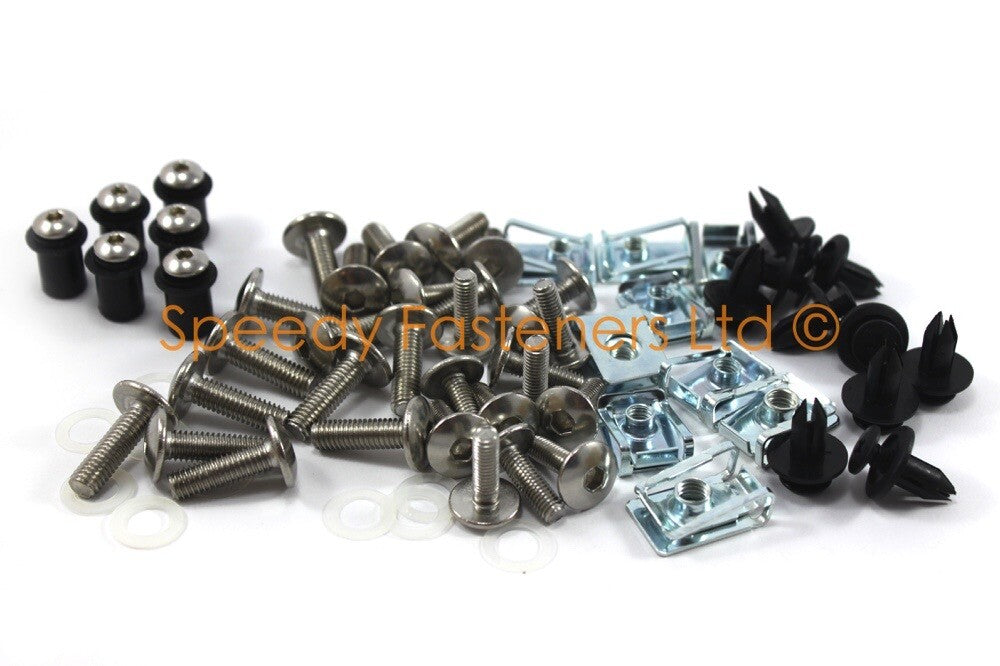 Aprilia RS4 50 2011+ Stainless Steel Fairing Cowl & Screen Bolt Screw Clip Kit