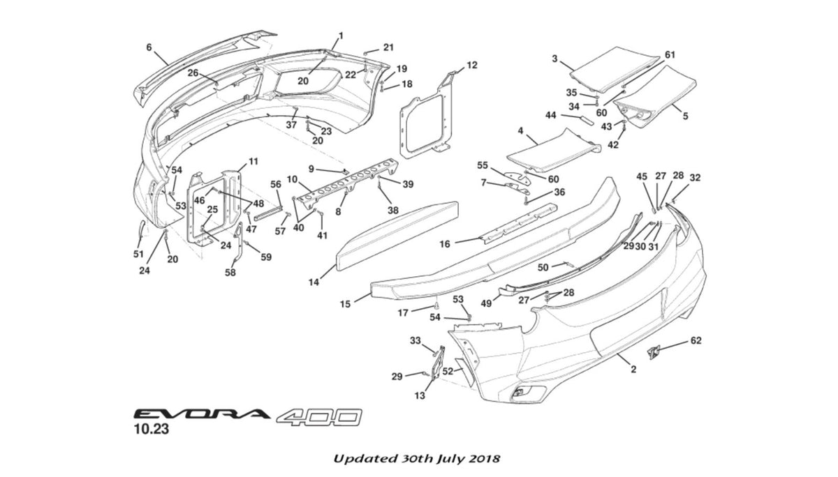 Lotus Evora Stainless Steel Bolts Front & Rear Bumper Fixings