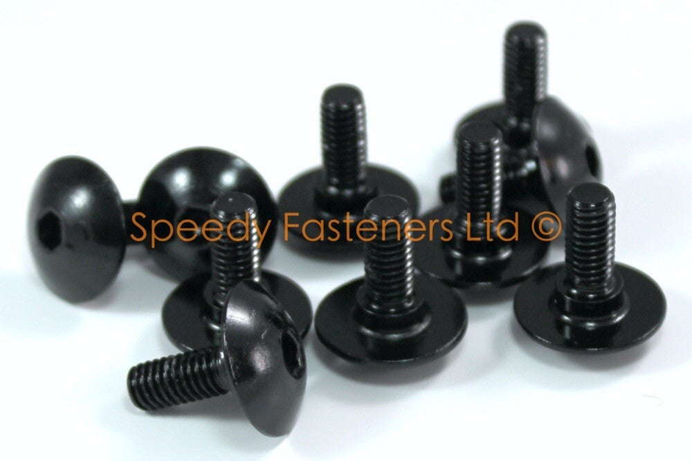 Triumph Speed Four Black Aluminium Fairing Bodywork Bolts Kit 2002-2006