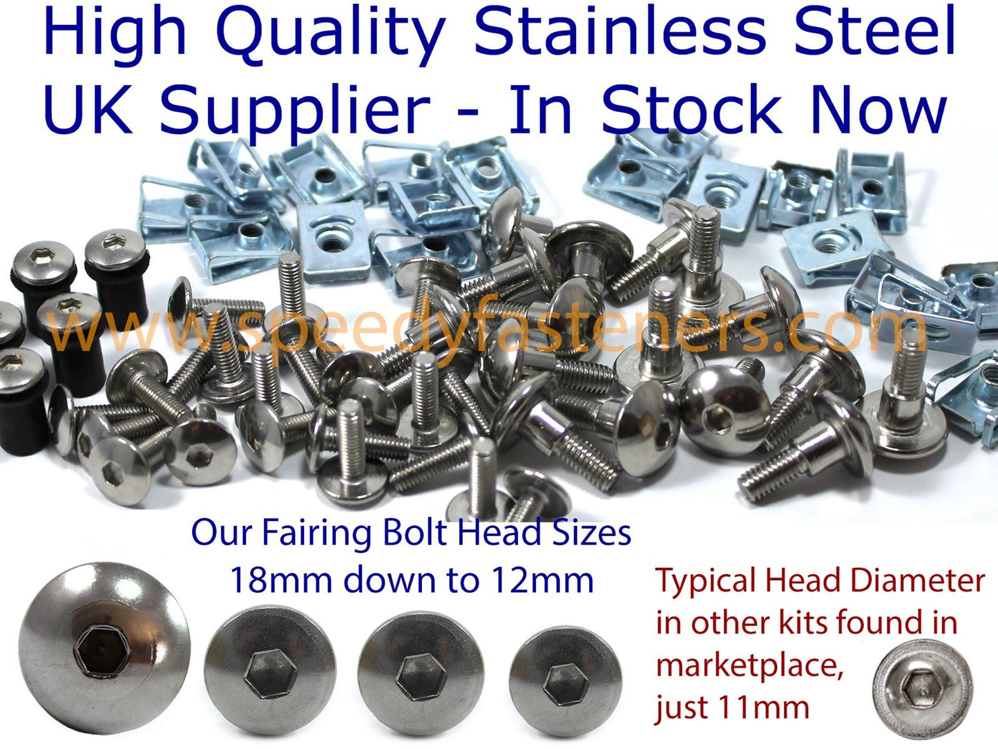 for Suzuki RG 125 RG125F Gamma 1992-1996 Stainless Fairing & Screen Bolt Kit