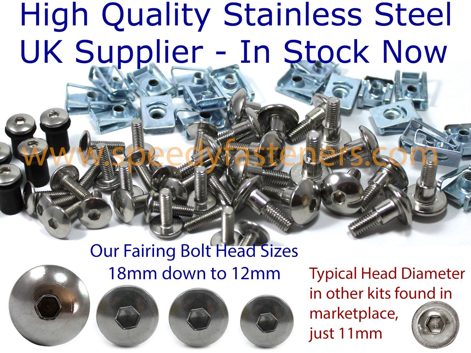 for Suzuki RG 125 RG125F Gamma 1992-1996 Stainless Fairing & Screen Bolt Kit