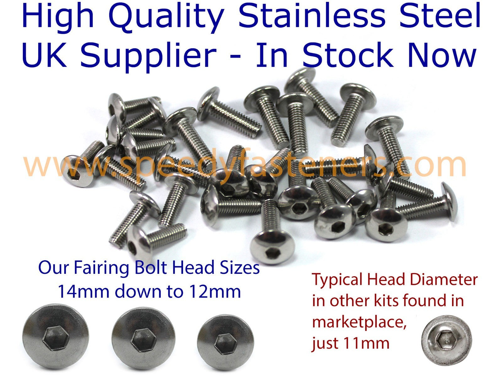 Yamaha FZR 1000 EXUP 1989-90 Stainless Fairing & Screen Bolts Clips Kit FZR1000