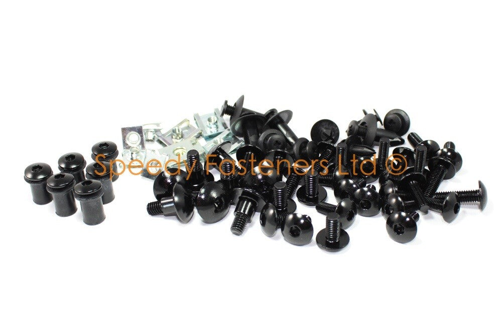  for Suzuki GSX-R750 2000-2003 Black Aluminium Fairing Screen Bolts Clips K1 K2