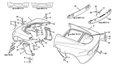Lotus Elise S3 2011+ Stainless Steel Bolts Clam Shell Fixings Clamshell