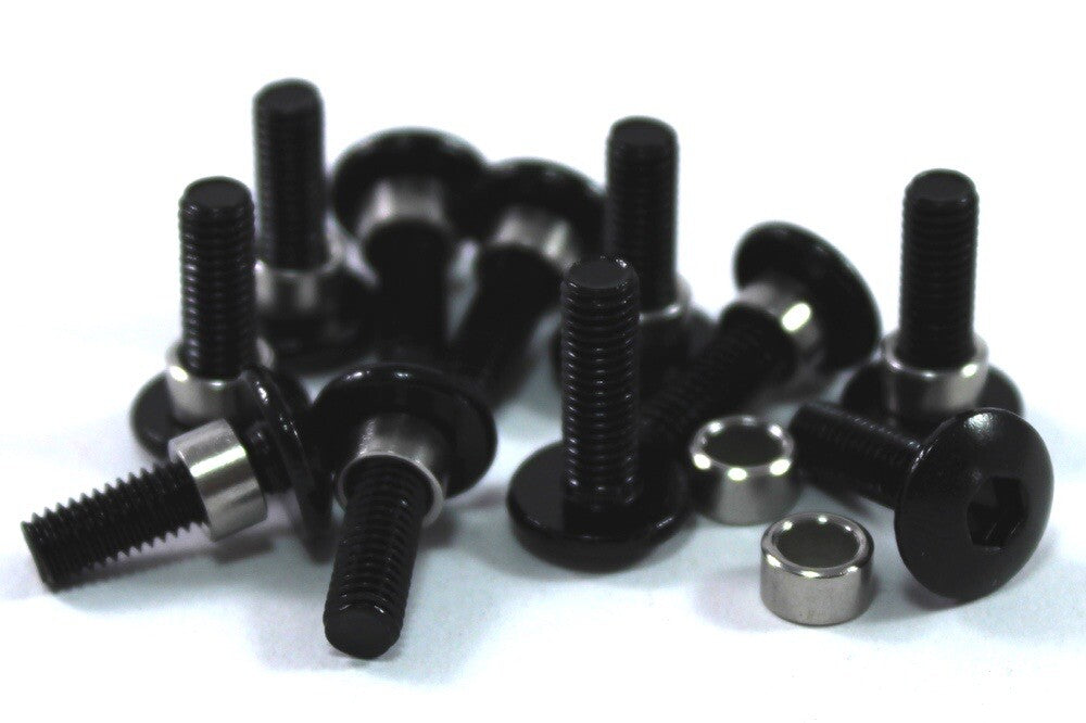 Yamaha FZ6R 600 2009-2017 Black Aluminium Fairing Screen Bolt Clips Screws Kit 