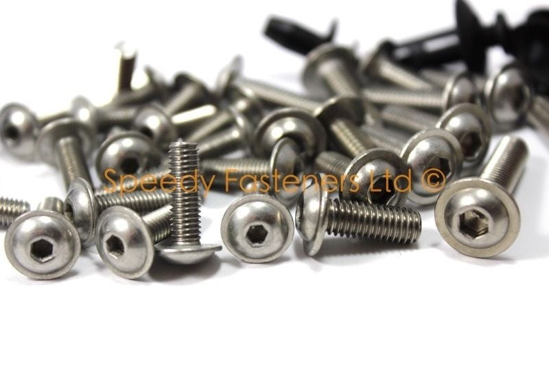 Kawasaki ZZR600 ZZ-R600 ZX-6 2005-2008 Stainless Fairing & Screen Bolts Clip Kit